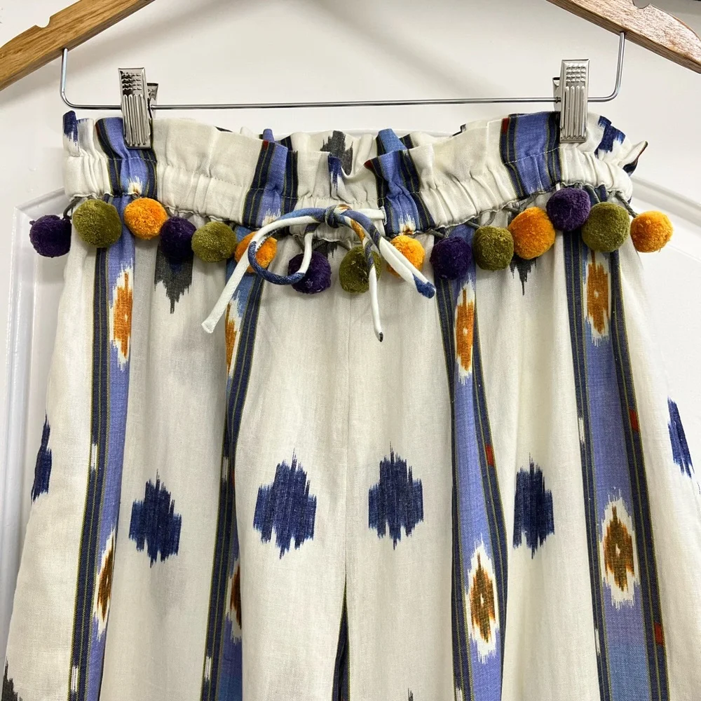 NWT Anthropologie Ollari Pom Pom Wide-Leg Pants - Picture 8 of 11